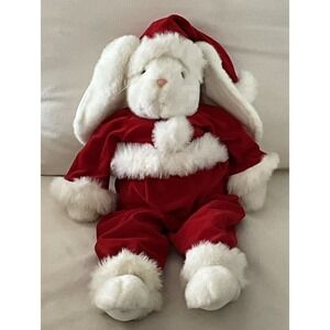 Plush Creations 1991 Christmas Santa Bunny Rabbit Vintage 25' Collectible Plush